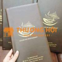 In menu da ép kim logo tại Phan Thiết
