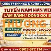 TUYỂN NAM LÀM BÁNH – LƯƠNG 8–9 TRIỆU – KHÔNG CẦN KINH NGHIỆM