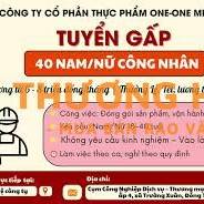 CÔNG TY BÁNH GẠO ONE ONE TUYỂN DỤNG