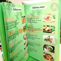 In menu bìa giấy bồi tại Phan Thiết