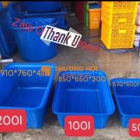 Thùng nhựa 750L nuôi tôm giống công nghệ cao