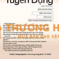 CTY TNHH ĐẠI HIỆP THÀNH TUYỂN DỤNG