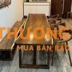 Bộ bàn ghế nhà ăn 16 chỗ ngồi kiểu mộc uốn lượn