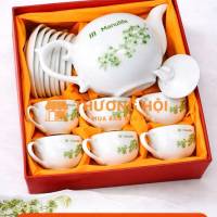 Bộ Ấm Trà Làm Qùa Tặng In Logo Theo Yêu