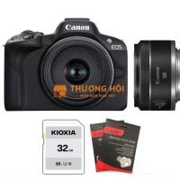 Combo Máy ảnh Canon EOS R50, kèm Kit Lens 18-45mm + Ống kính Canon RF 50mm F1.8 STM
