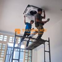 Lắp đặt máy lạnh Daikin âm trần 5 ngựa cho nhà hàng tiệc cưới