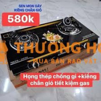 Bếp gas đôi kính họng thép chống gỉ tiết kiệm gas