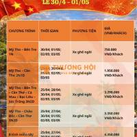 LỊCH KHỞI HÀNH TOUR MIỀN TÂY LỄ 30/04 – 01/05