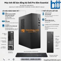 Máy tính để bàn Dell Pro Slim Essential QVS1260 Intel Core i5-14400 (20 MB cache, 10 Cores, 16 threads, up to 4.7 GHz), 8GB DDR5/4800MT/s, 512GB SSD, Ubuntu, No DVD, Wifi 6, Key KB216 (CoPilot AI Hotkey) + Mouse MS116, 180W Supply, 1Y/Prosupport (KYHD)