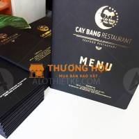 In menu da ép kim logo tại Phan Thiết