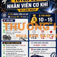 [KO CẦN KN, CÓ THƯỞNG]TUYỂN NV CƠ KHÍ ĐỨC HÒA