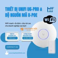 Bộ phát WiFi 6 Ubiquiti UniFi U6 Pro kèm nguồn U-POE