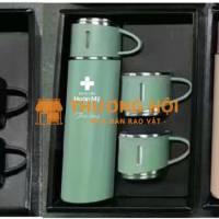 Set Bình Giu Nhiệt Kèm Ly - In Ân Khắc Logo Theo Yêu Cầu