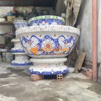Chậu hoa dán sành sứ Chaudanmieng