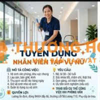 Cty tuyển tạp vụ làm ở Phường Nhiêu Lộc, chế độ BHXH đầy đủ