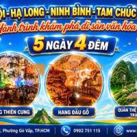 HÀ NỘI – HẠ LONG – NINH BÌNH – TAM CHÚC – MỘC CHÂU 🏞️✨                                                                                       5 NGÀY 4 ĐÊM