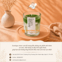 Nến Thơm Ly Matcha Latte Scentique Amor – Decor Phòng Cực Xinh