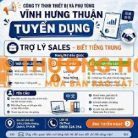 TUYỂN TRỢ LÝ SALES QUẬN 6 (BIẾT TIẾNG TRUNG)