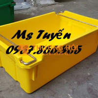Thùng có quai sắt đựng đồ cơ khí, khay có quai xách, thùng nhựa có quai sắt