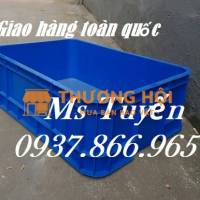 Giá thùng nhựa xanh dương có nắp, thùng nhựa HPDE, thùng nhựa cao 20, thùng