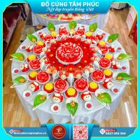 Tone Đỏ Rực Rỡ – Mâm Cúng Đầy Tháng Đầy Ý Nghĩa