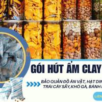 Gói hút ẩm Clay giữ giòn, chống yểu cho hàng ăn vặt