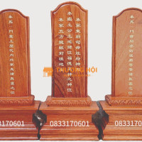 Bộ bài vị thờ thần linh và gia tiên bằng gỗ tại tp.HCM