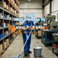 Tuyển tạp vụ kho lương 9triệu/tháng