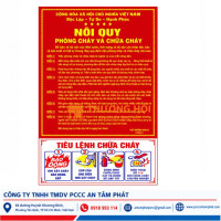 Bảng Nội Quy Tiêu Lệnh PCCC Kết Hợp 2 Trong 1 Mica