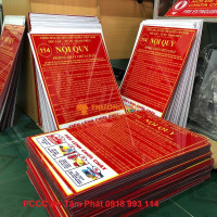Bảng Nội Quy Tiêu Lệnh PCCC Kết Hợp 2 Trong 1 Mica - PCCC An Tâm Phát 0918 993 114