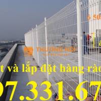 Hàng rào lưới thép phi 5 ô 50x250mm mạ kẽm sơn tĩnh điện