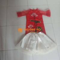Combo áo dài chân váy tết trẻ em 3 tuổi đến 5 tuổi