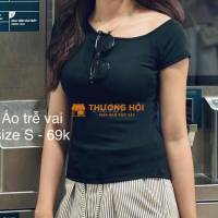Áo trễ vai đen - Size S
