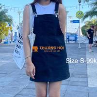 Yếm Jean đen - Size S