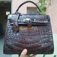 Túi xách cầm tay da cá sấu thật 100%