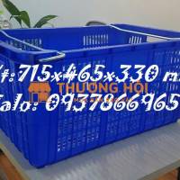 Sọt có quai sắt tiện lợi, sóng nhựa, sóng quai sắt, sọt có quai sắt 2 đẩu dùng bê hàng