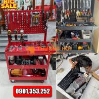 Xe Đẩy Đồ Nghề 3 Ngăn - sơn tĩnh điện