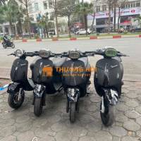 e điện Vespa đen nhám đèn vuông đầy đủ giấy tờ