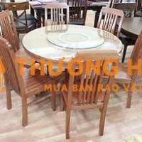 Bàn ăn tròn, mặt kính cường lực