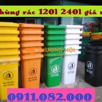 Chuyên sỉ lẻ thùng rác giá rẻ- thùng rác 120l 240l 660l màu xanh giá sỉ tại miền tây- lh 0911082000