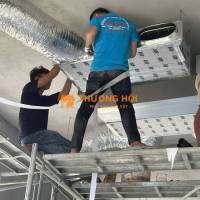 Thi Công Máy Lạnh Giấu Trần Nối Ống Gió Panasonic Tại Bình Dương