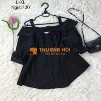 Áo hở vai màu đen L-XL (bigsize)
