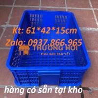Sọt nhựa trưng bày hàng hóa, sọt nhựa rỗng dùng trang trại, sóng nhựa hở cao 15