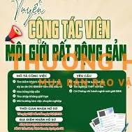 tuyển dụng môi giới bđs - nguồn nhà có sẳn - đào tạo miễn phí
