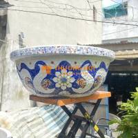 chậu thủ công xi măng , đắp rồng phụng đẹp mắt