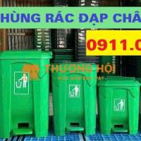Xả hàng tồn kho thùng rác mới 100% giá rẻ- thùng rác 124, 240l nắp kín 2 bánh xe- lh 0911082000
