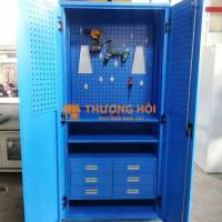 Tủ dụng cụ 2 cánh NPRO có vách treo đồ nghề và ngăn chứa dụng cụ