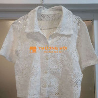 Áo cardigan ren (Size free, GU)