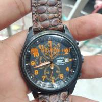 Citizen quartz full kim, dây da,size38