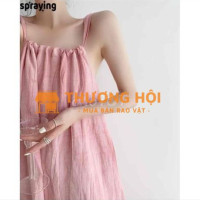 đầm hong nữ mới mua chua mặc